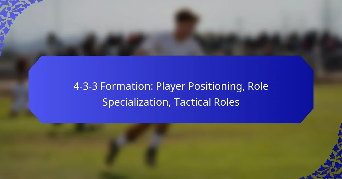 4-3-3 Formation: Player Positioning, Role Specialization, Tactical Roles